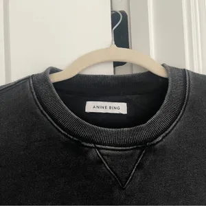 Anine Bing Black Romona Crewneck Los Angeles Sweatshirt black wash‎ pullover thumbnail 3