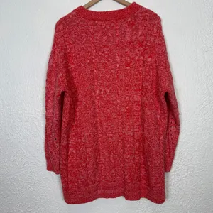 Pilcro Anthropologie Jasmine Cable Knit Oversized Tunic Sweater Size Medium thumbnail 3