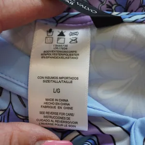 Carmen Marc Valvo Swimwear Coverup Dress Womens Large Floral Ruched Stretch Boho thumbnail 7