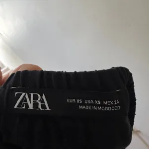 Zara Black‎ Stretchy Elastic Waist Cargo Jogger Pants With Pockets thumbnail 8