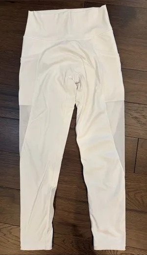 aerie White Hi-Rise 7/8 Offline Leggings Size Large- C47-043 thumbnail 1