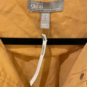 ASOS Mustard Yellow Utility Jumpsuit Wide Leg Belted Waist Size L NWT thumbnail 6