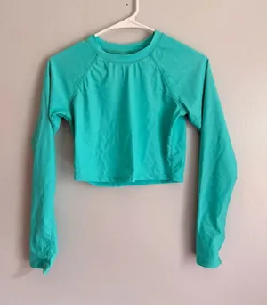HEAT Swimwear UPF 50+ Long Sleeve Crop Rash Guard Medium thumbnail 1