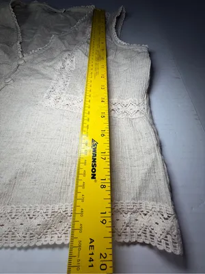 ASOS Cream Lace-Trim Sleeveless Button-Down Top thumbnail 5
