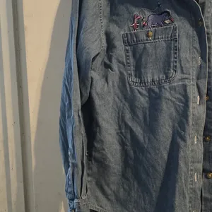Disney Blue Denim Shirt with Embroidered Characters thumbnail 7