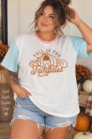 Eleanora Madison Fall Is For Fairytales Graphic Tee Colorblock Cotton XL thumbnail 1