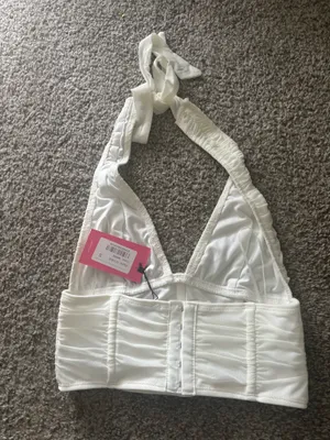 Edikted Corset Halter Crop Top thumbnail 3