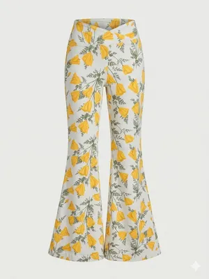 We The Free Yellow Floral Boot Cut Pants thumbnail 2