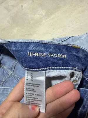American Eagle Outfitters Blue Denim hi-rise shortie Red Rose Embroidery 14 thumbnail 9