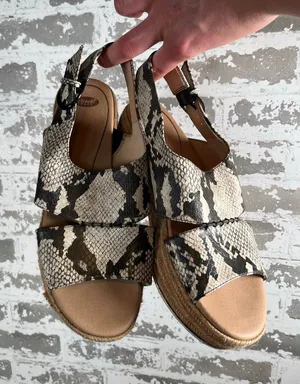 Dr. Scholls | women snake print platform sandals thumbnail 1