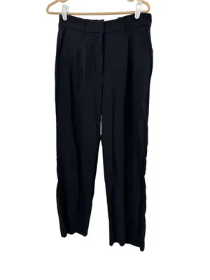Old Navy Black Extra High-Rise Full Length Pants linen blend M new neutral thumbnail 2