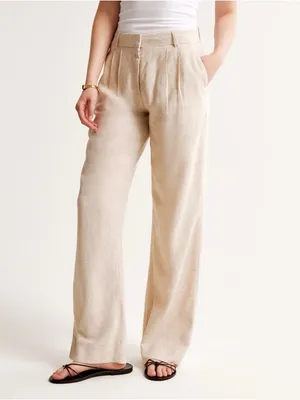 Abercrombie & Fitch Linen Blend Sloane Trouser Pants Small thumbnail 2