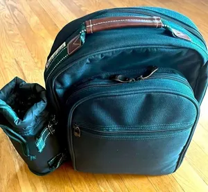 Picnic at Ascot Original Equipped 2 Person Green Picnic Backpack w/ Cooler thumbnail 1