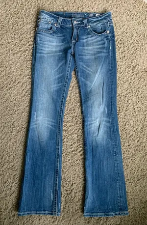 Miss Me size 30 bootcut #JW5353B denim blue jeans thumbnail 1