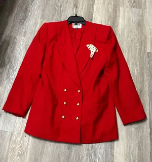 ASL Double Breasted Vintage Blazer is a Size 12. thumbnail 5