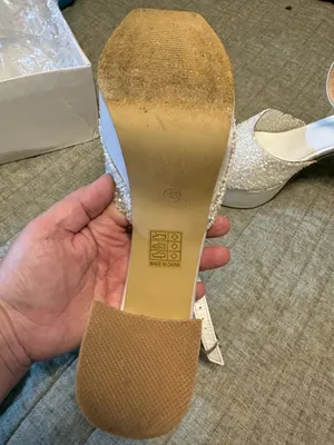 High sparkly white heals Size 10.5 thumbnail 3