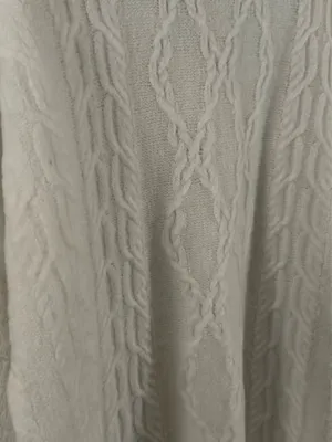 Francesca's Cozy White Cable Knit Sweater Dress thumbnail 2