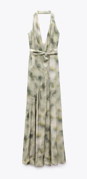 ZARA Dress maxi multiposition satin effect wedding party coctail thumbnail 11