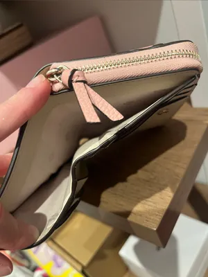 Kate Spade New York Knott Pebbled Leather Small Compact Wallet in Mochi Pink thumbnail 7