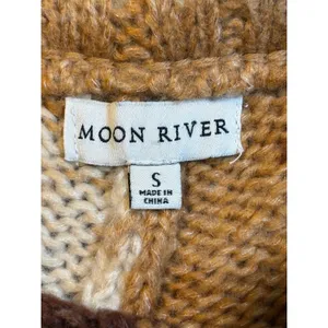Moon River‎ Knit Jogger Pants Womens Small Brown Striped Tassel Drawstring Boho thumbnail 7