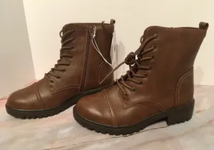 Combat Boots, Size 7 1/2W Brown thumbnail 1