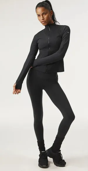 NWT Alo Yoga High Waisted Airbrush Leggings Black Size XXS thumbnail 1