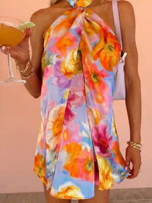 Show me your mumu twist mini dress thumbnail 2