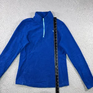 The North Face Fleece Pullover Women Small Blue Quarter Zip TKA 100 Regular‎ Fit thumbnail 5