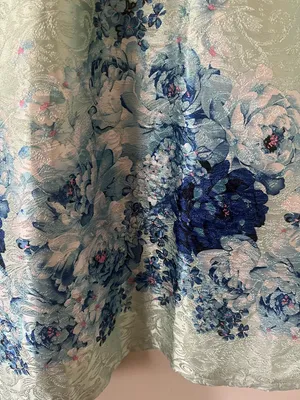 Coastal Floral Mini Dress 6 Blue White Garden Party Feminine Elegant Resort thumbnail 5