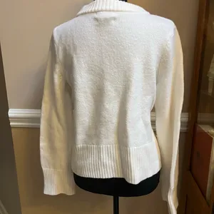 H by Halston Cream Crew Neck Merino Wool Sweater thumbnail 2