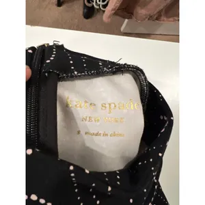 Kate Spade Black Long Puff Sleeve Mod Wavy Pink Dot Print Mini Dress Size Small thumbnail 5