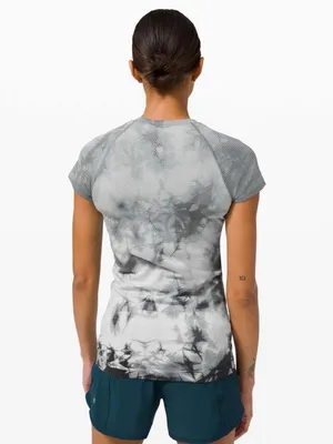 Lululemon Swiftly Tech Short Sleeve Tee Shibori Stripe Graphite Grey Size 4 thumbnail 8