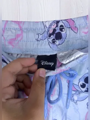 DISNEY Stitch All-Over Print Pastel Tropical Fleece Jogger Lounge Pants thumbnail 5