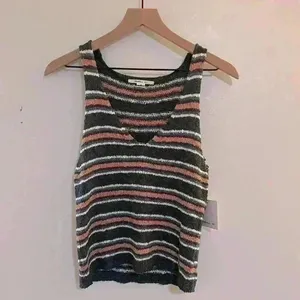 O'Neill | NWT Women's Blue Pink White Montauk Surf Stripe Flowy Sweater‎ Tank, M thumbnail 4