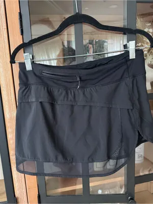 Lululemon Hotty Hot Skirt II skort shorts tennis workout mesh mid rise thumbnail 3