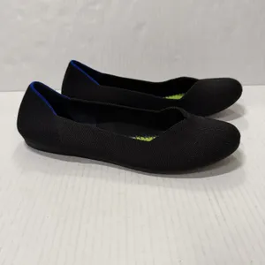 Rothys The Flat Ballet Flat Shoes Womens Size 9 Black Knit Slip On Comfort thumbnail 2
