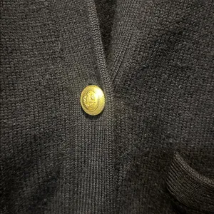 Chaus ‎ navy wool cardigan size M eclectic grandpa thumbnail 4