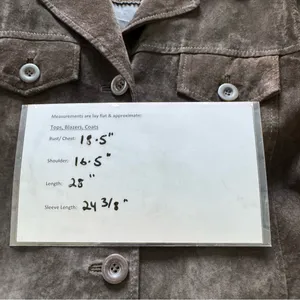 Wilson’s Leather Maxima Brown Suede Leather Jacket Women’s Size M Button Front thumbnail 10