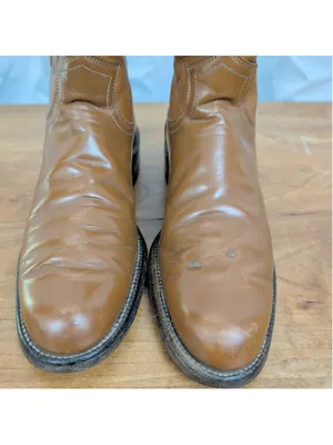 Justin Boots Ladies' Vintage Brown Leather Just Roper Boots Size 7A thumbnail 8