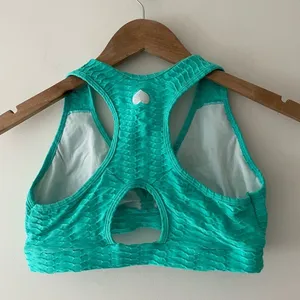 Booty‎ By Brabants Aqua/Seafoam Sports Bra Top Original Fabric thumbnail 2
