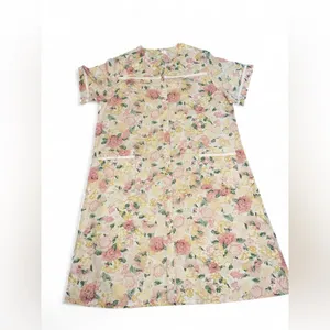 Women's Cottagecore Nightgown Romantic Embroidered Sleepwear Short Sleeve Large thumbnail 4