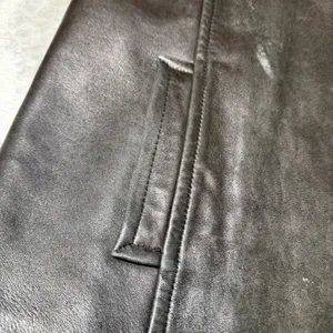 Gallery Womens Size Large Black Genuine Leather Jacket Button Front Blazer thumbnail 12