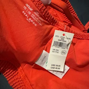 Aerie Bikini Set XXL Orange NWT High Waist Swimsuit Cutout Beach Vacation Summer thumbnail 7