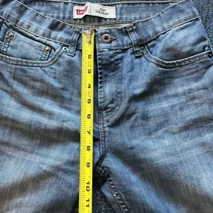 Levi's 514 Blue Straight Leg Jeans Classic SZ 29/29 Bootcut Distressed High Rise thumbnail 12