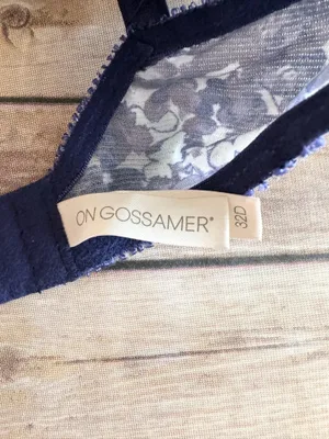 On Gossamer Blue Triple Mesh Bump It Up Push Up Bra Size 32D NWT thumbnail 4