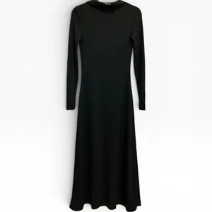 COS Black Cowl Neck Long Sleeve Maxi Dress Modal Blend XS‎ Minimalist Modern thumbnail 3