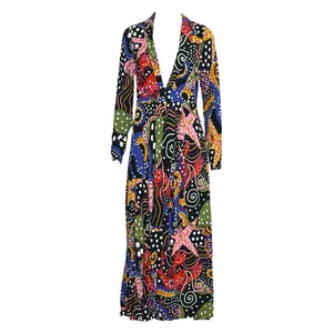 FARM RIO Under The Sea Maxi Dress, Multicolor, XS thumbnail 9