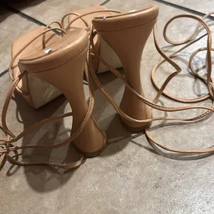 Jeffrey Campbell Platform Nude Lace Up Heels thumbnail 4