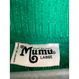 Show Me Your Mumu Sweater Green Cable Knit Turtleneck Quiet Luxury‎ Old Money L thumbnail 5