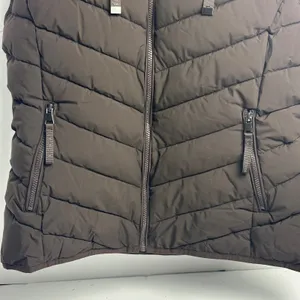 Lauren Ralph Lauren Chocolate Brown Quilted Hooded Puffer Vest Women's Large thumbnail 10